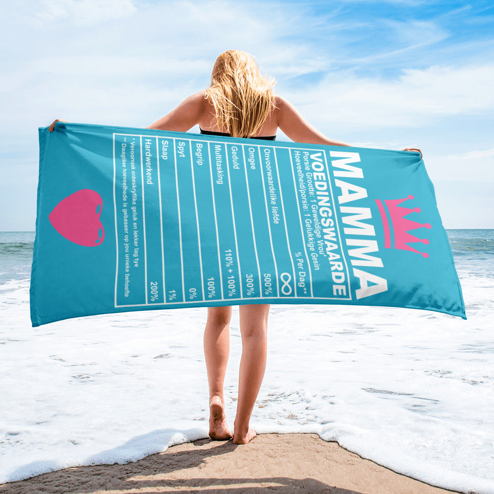 Mamma Voedingswaardes Strandhanddoek – Vol Sagtheid, Warmte en Waardering