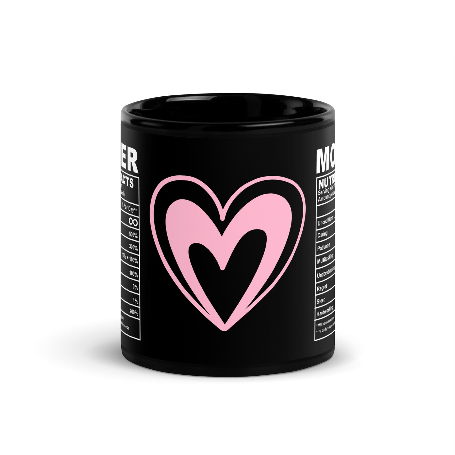🌸💕 Black Mother Nutrition Facts Mug – Filled with Love, Laughter, and 100% Sass