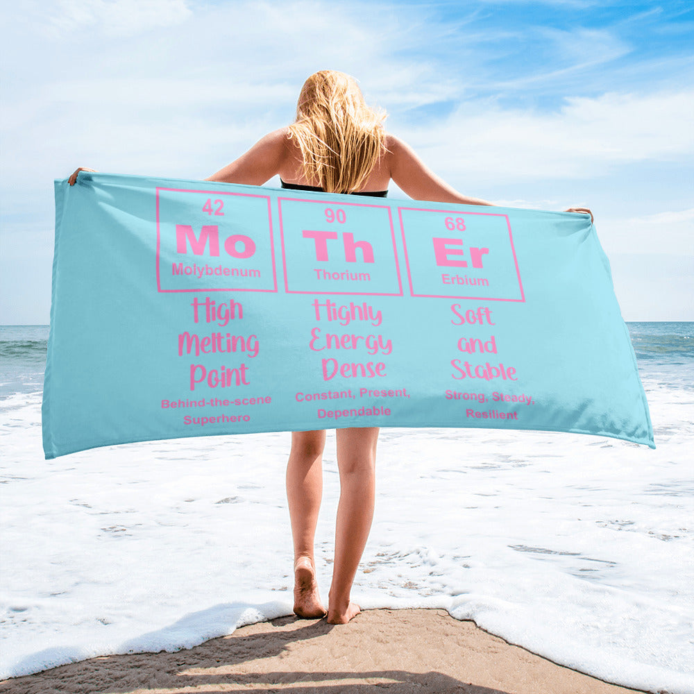 MoThEr" Periodic Table Beach Towel – Because Even Science Moms Deserve to Soak Up the Love l