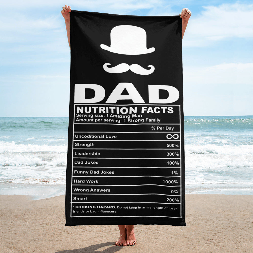 Dad Fuel" Nutrition Label Towel