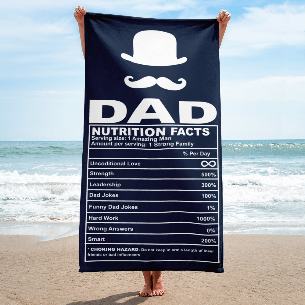 Dad Fuel" Nutrition Label Towel