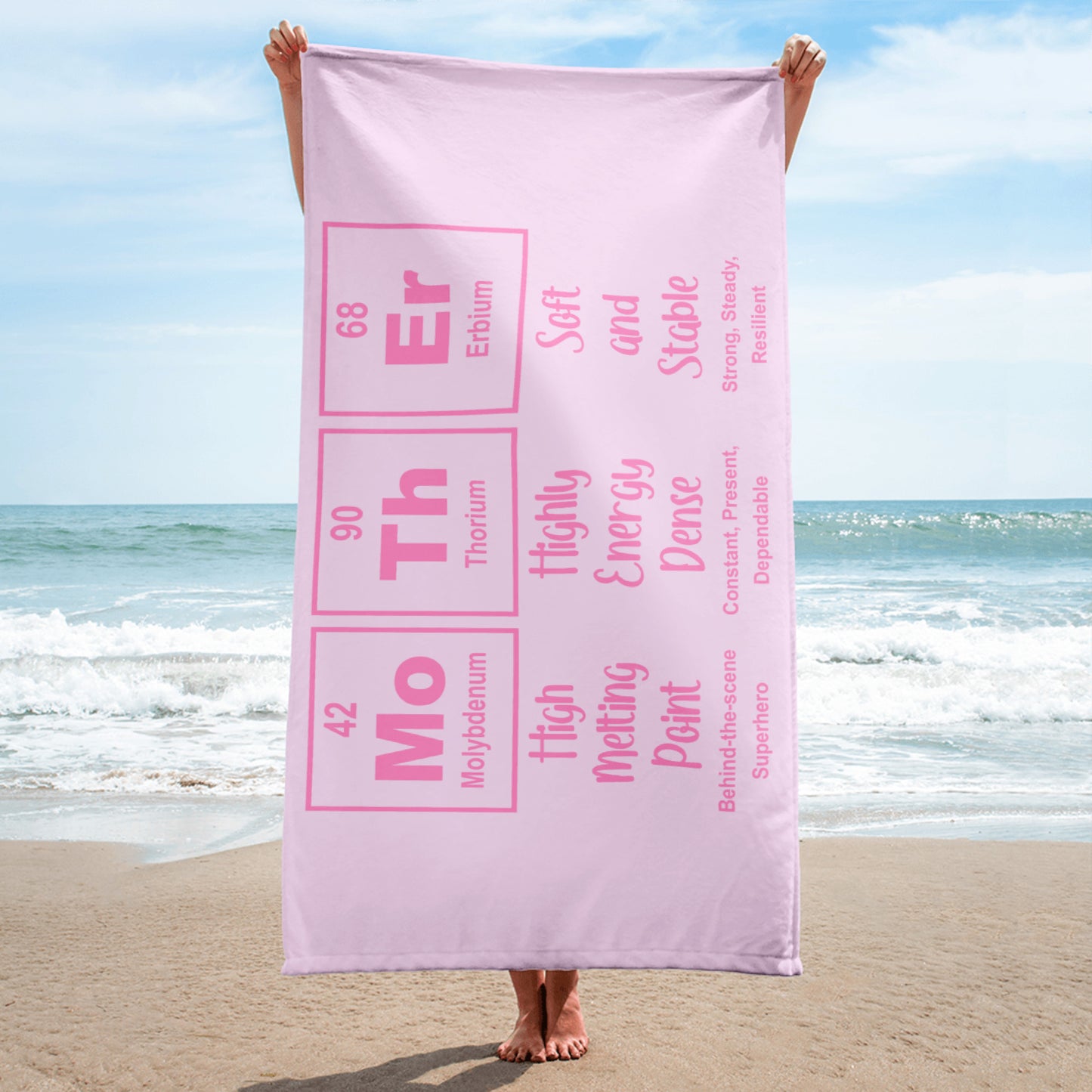 MoThEr" Periodic Table Beach Towel – Because Even Science Moms Deserve to Soak Up the Love l