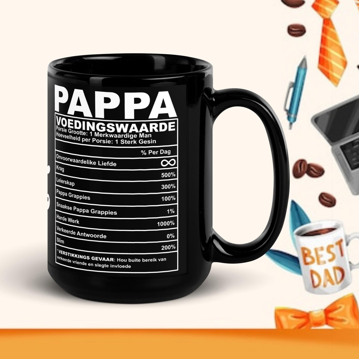 "Pa Stats" Voedingswaardes Beker