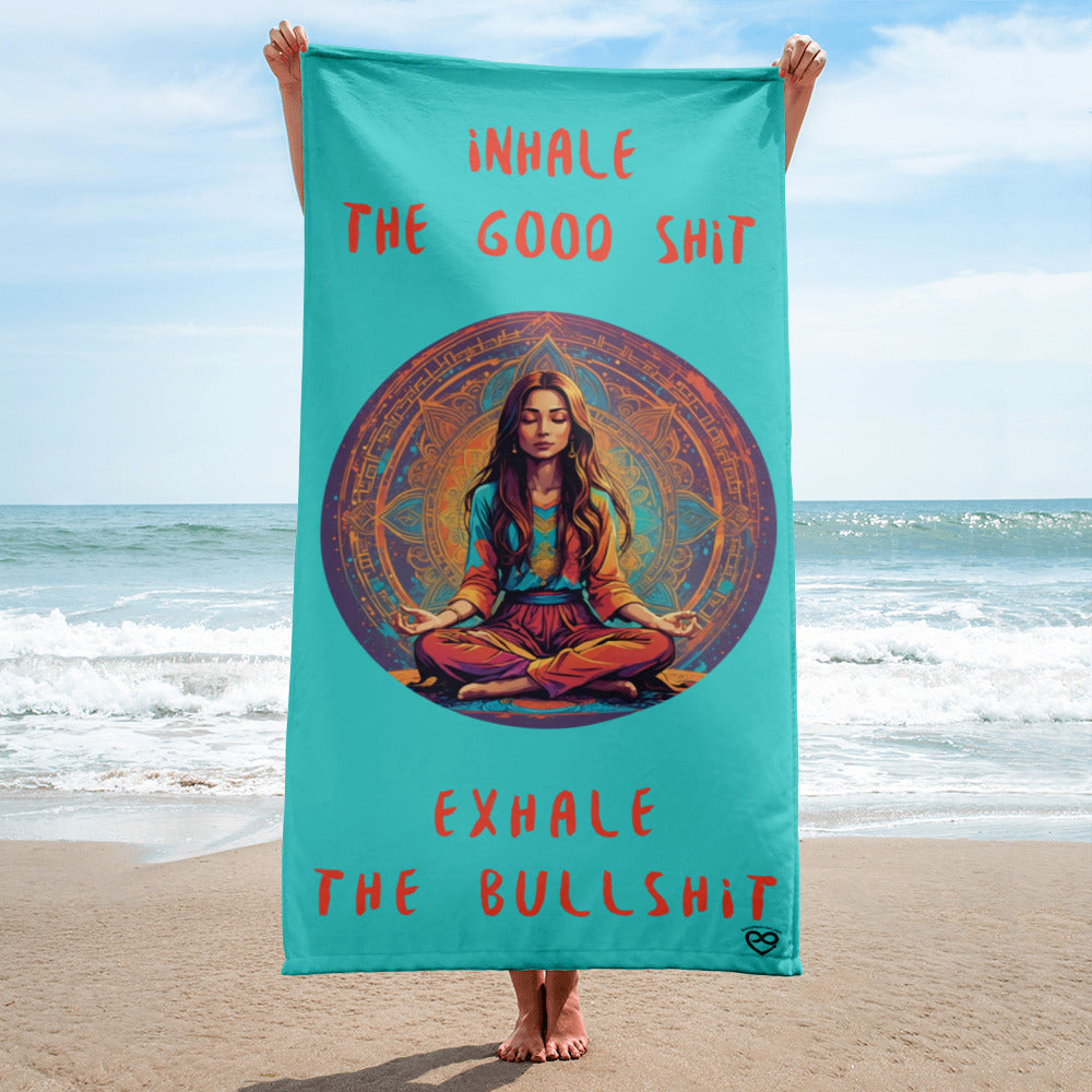 Ocean Blue Zen Towel