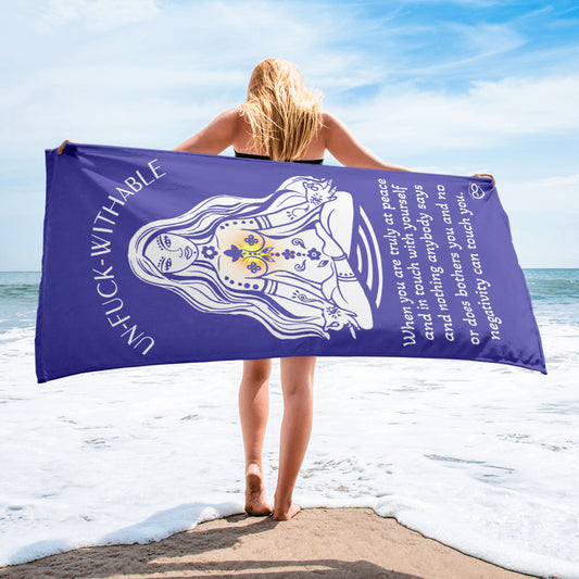 ZEN towel Unf*ckwithable Beach Towel - Purple