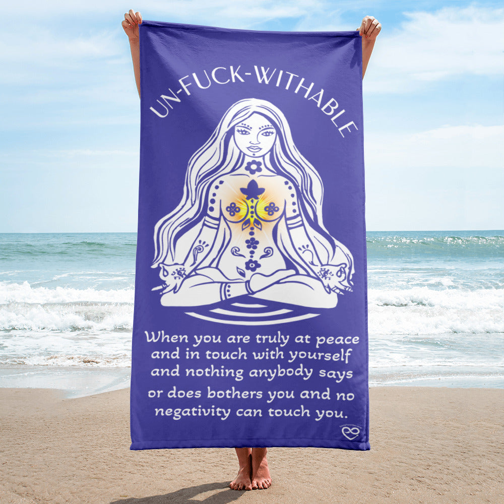 ZEN towel Unf*ckwithable Beach Towel - Purple