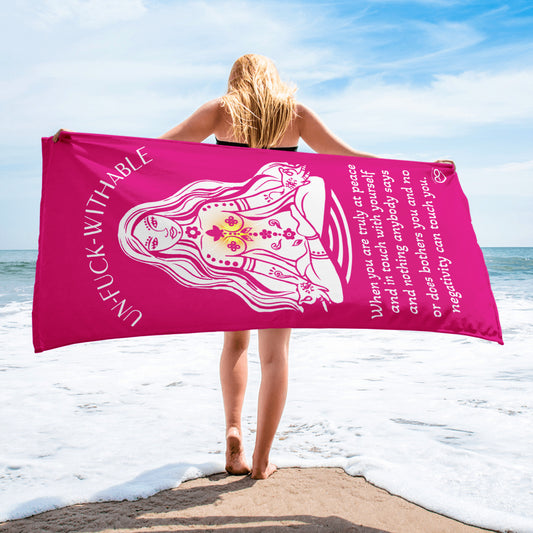 Zen Towel Unf*ckwithable - bright pink