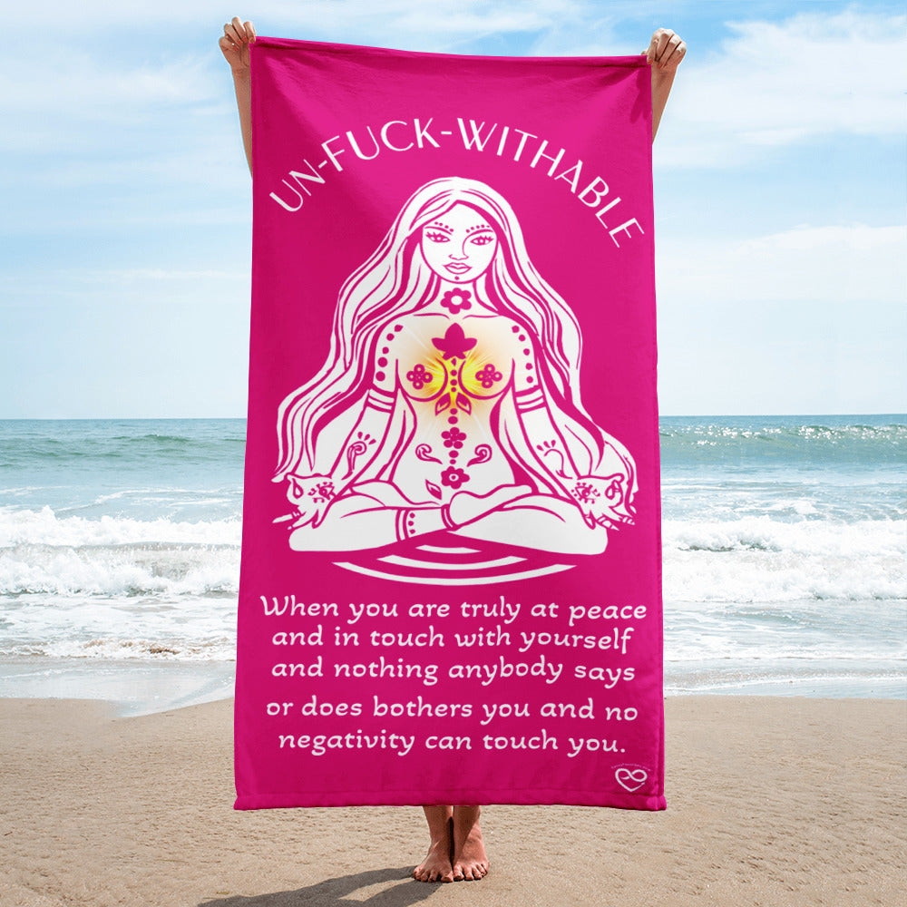 Zen Towel Unf*ckwithable - bright pink