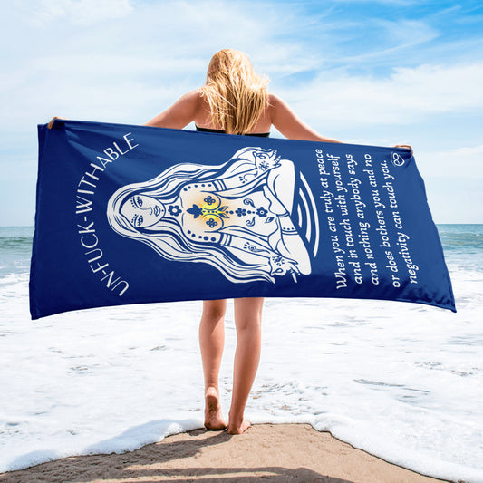 Zen Towel Unf*ckwithable - navy blue