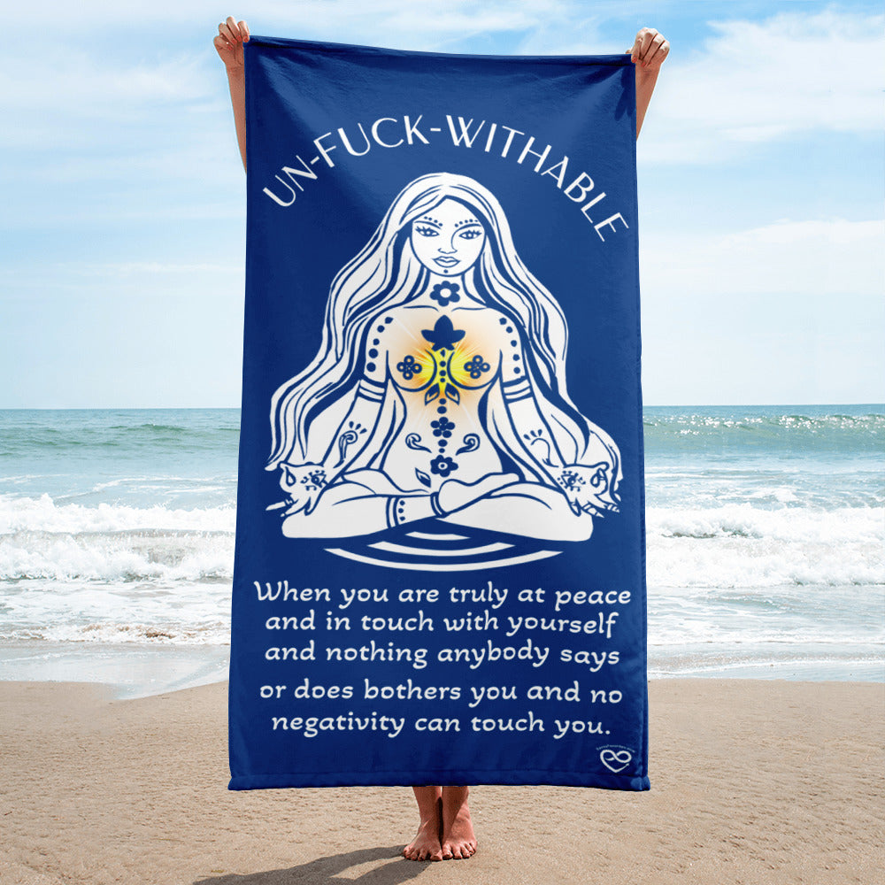 Zen Towel Unf*ckwithable - navy blue